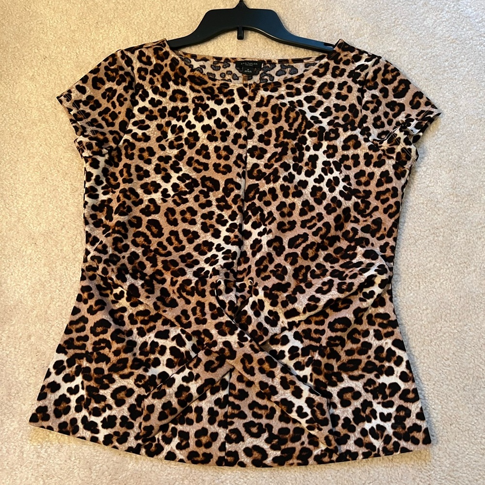 NWOT Ann Taylor Factory animal print top size M
